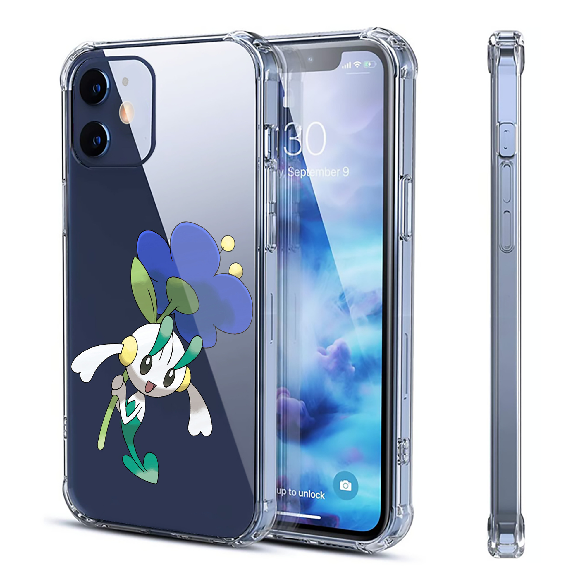 （画像用） ポケットモンスター Pokémon 【iPhone 12シリーズ対応】透明スマホケース（クリアソフトケース）